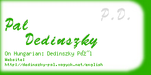 pal dedinszky business card